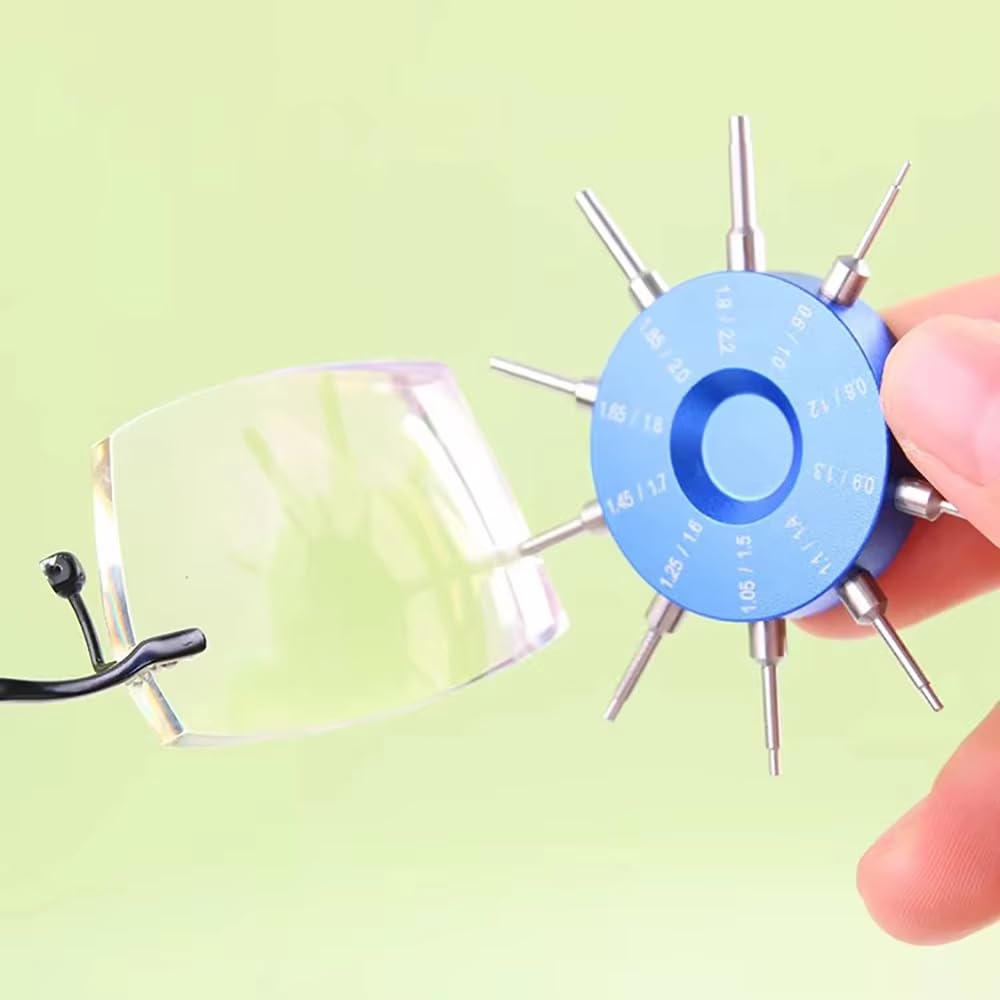 Outil de mesure pour trous de lunettes, outil de mesure de précision du diamètre de vis et de la taille du trou