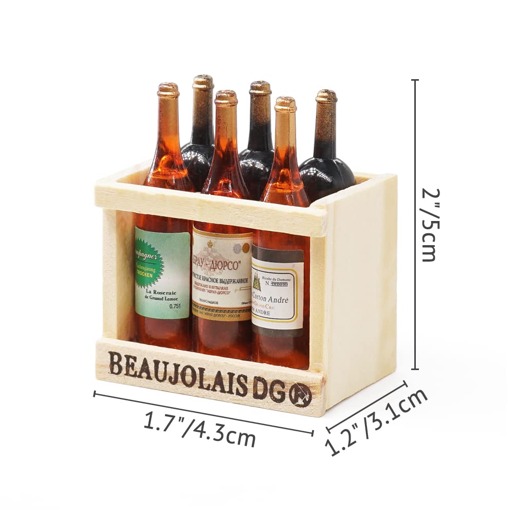 Estantería Miniatura De Vino 1/6 Odoria - Blanco, Metal - Para Casas De Muñecas Y Decoración