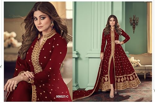 Image of Henith Collection Indian /Pakistani Ethnic Wear Embroidered Anarkali Suit Anarkali Gown for Women