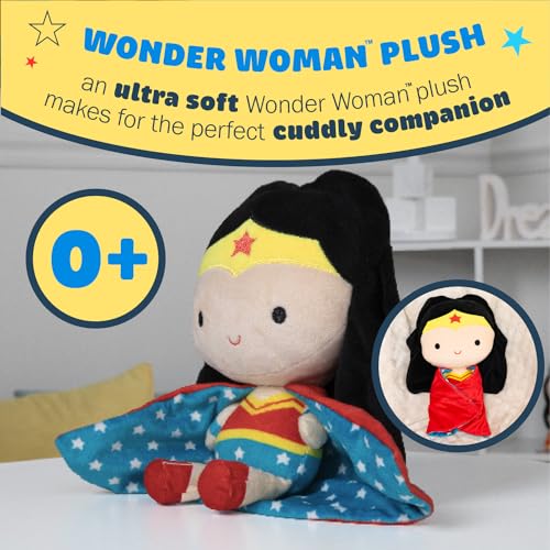 Image of Kids Preferred DC Comics Wonder Woman Soft Huggable Stuffed Animal Cute Plush Toy for Toddler Boys and Girls, Gift for Kids, 11.5 inches