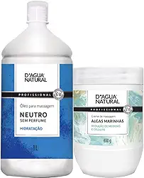 KIT DRENAGEM LINFÁTICA REDUZ EDEMA ÓLEO NEUTRO CREME ALGAS MARINHAS DÁGUA NATURAL