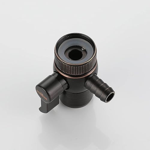 Miniatura 5 de sodibos Válvula desviadora de grifo para filtro de agua de encimera con empuje rápido en tubo de 38 pulgadas latón aceitado bronce