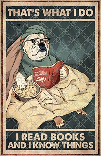 SIGNCHAT That'S What I Do I Read Books And I Know Things Livre Amoureux Cadeau Love Book Reading Book Poster Décoration murale 20,3 x 30,5 cm Cover