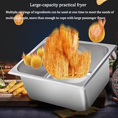 Gewerbliche Gas-Profi-Fritteuse, 10 L/20 L/30 L Edelstahl-Desktop-Küchen-Restaurant-Fritteuse, Große Kapazitäts-Doppelschlitz-Propan-Fritteuse Mit Korb, Unabhängiger Schalter, Verwendet Für Pommes Fr – Bild 6