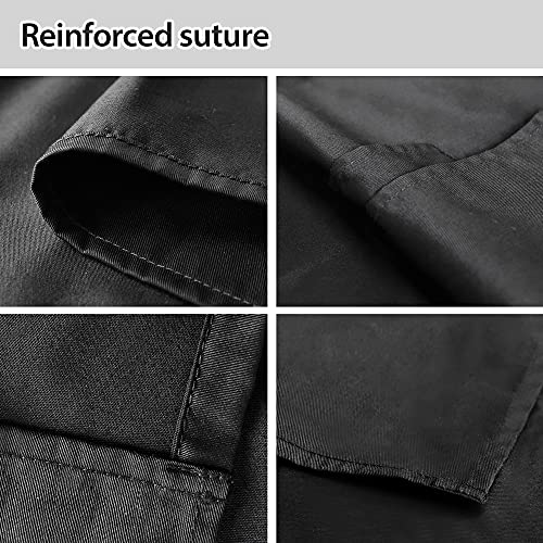 Rotanet 10 Pack Server Apron Black Half Bistro Apron 22 Inch Long 3 Pockets Large Waist Apron Waterproof Men Women #TOP7