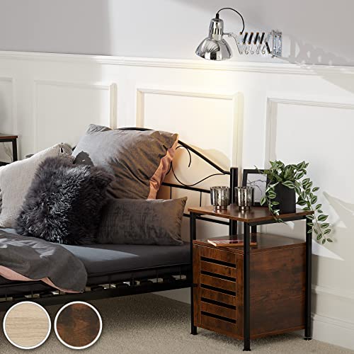 tectake-800925-Mueble-Auxiliar-para-el-salon-Mesita-de-Noche-para-el-Dormitorio-Mobiliario-de-Interior-Madera-Industrial-Oscura