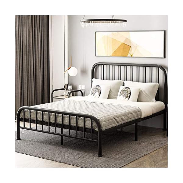 IRON Small Size Metal Bed Frame, Modern And Simple Princess Style Double Single Bed, Stylish Design And Non-slip Foot Pads, Load Capacity Up To 500 Kg - Image 4