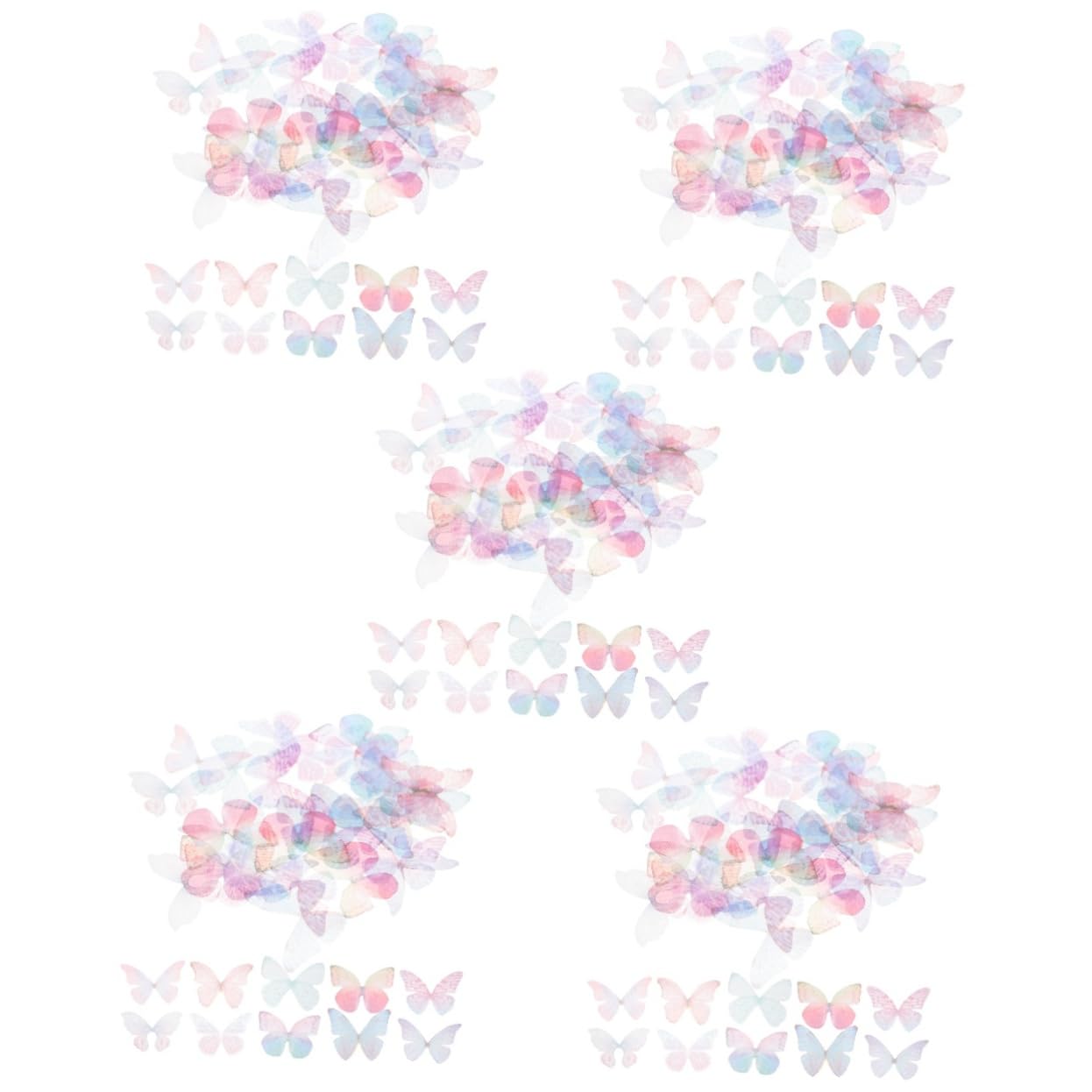 TEHAUX 500stücke Organza Schmetterlinge Für Bastelarbeiten Dekoration Von Kleidung Und Hochzeiten Transparente Große Applikationen Zufälligen Farben