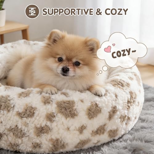 Avont Donut Dog Bed, Round Calming Pet Bed for Small and Medium Puppy Cats, with Removable Cover, Circle-Shaped, Anti-Anxiety, Cozy & Washable -XS (50 CM) - Image 4