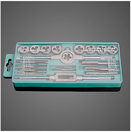 20pcs M3-m12 Screw Thread Metric Plugs Taps Tap Wrench Die Wrench Set