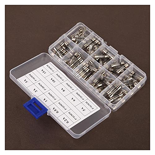 Kit de fusibles de tubo de vidrio rápido 5 x 20 mm, 100 piezas miniatura 4