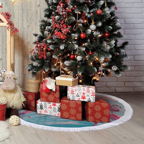 Jupe de sapin de Noël double couche haut de gamme à pompons