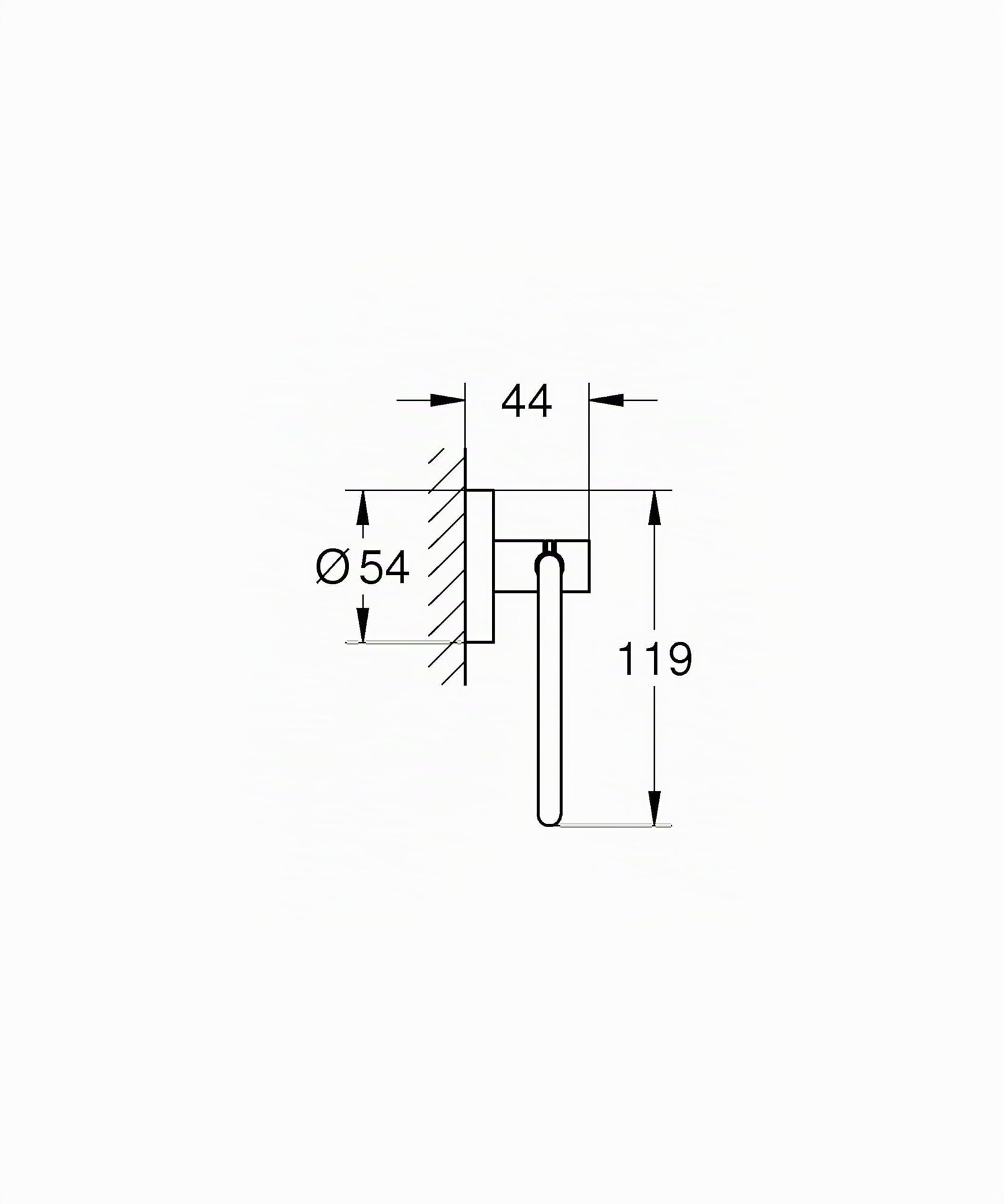 GROHE Start, Toilettenpapierhalter WC ohne Bohren (Klopapierhalter zum Kleben und Bohren geeignet, mit Schrauben & Dübel, Kleber separat kaufen, verdeckte Befestigung), schwarz, 412002430