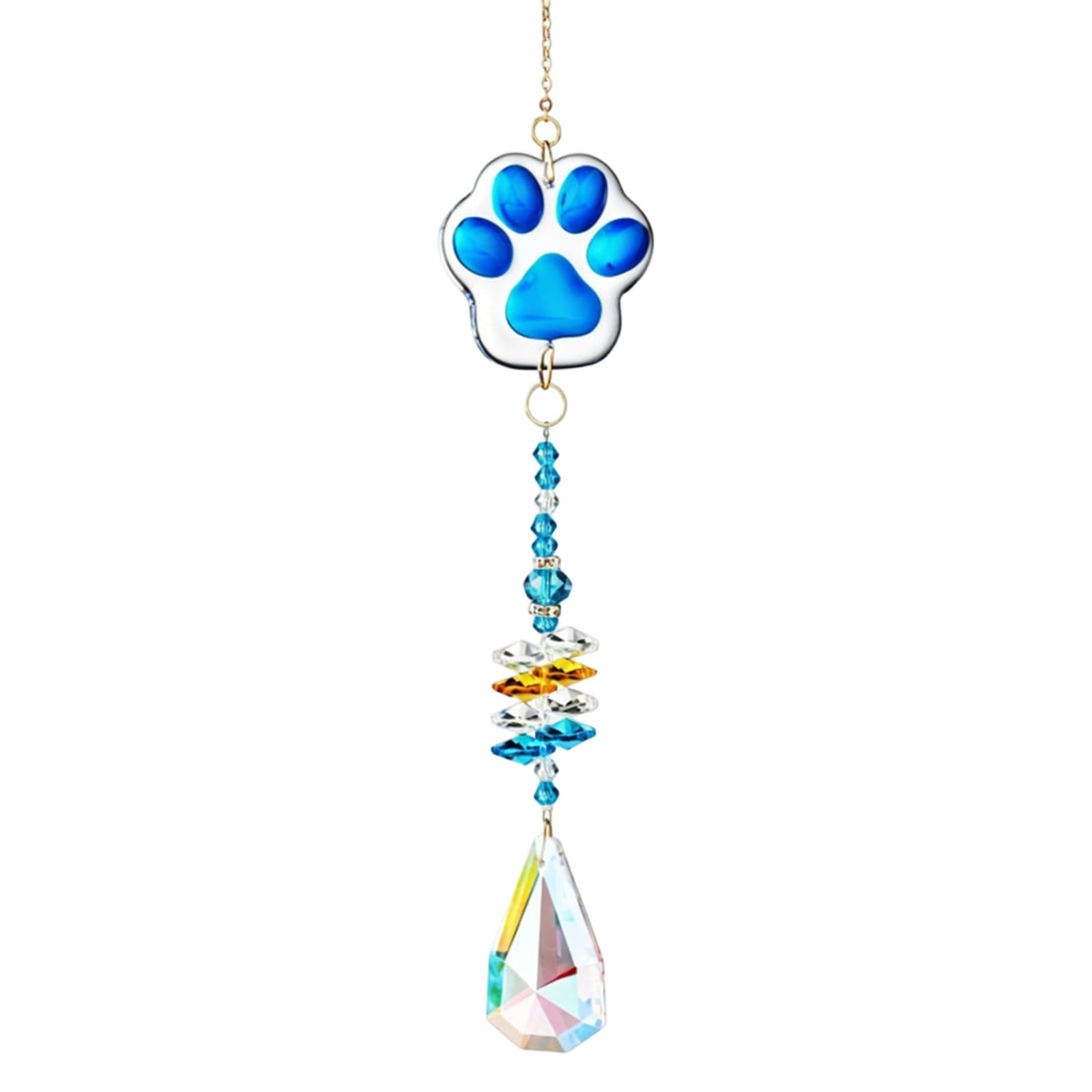 TFAOYS Pet Memorial Suncatchers Dog Memorial Gifts, Loss of Pet Memorials Keepsakes Dog Bereavement Gifts Crystal Suncatchers for Window Hanging Paw Remembrance