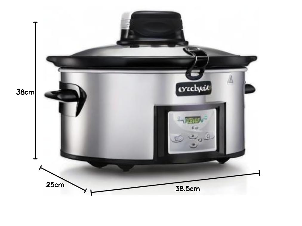 Crockpot CSC012X Mijoteuse Electrique Programmable, 5,7L (5-6 personnes), Mélangeur Automatique, Inox