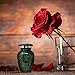 Small Keepsake Cremation Urn for Ashes | Keep Your Loved Ones Memory Close | Elegant Everlasting Tribute | Mini Personal Memorial for Remains, Hair, Dried Flowers, Sacred Earth | Threaded Lid | Green