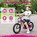 wanan Electric Dirt Bike for Kids 6-12 with Shock-Absorbing Front Fork, 250W Electric Motorcycle Up to 15.5MPH, 24V Detachable Battery, 16'' Tire Electric Balance Bike (Shock-Absorbing Type, Pink)