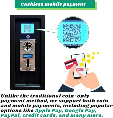 Sintron ST-004 110V LCD Coin & Mobile Contactless Payment - Apple Pay Google Pay Paypal Venmo Cash App Operated Timer Control Power Box for Massage Chairs, Shoe Polisher, Washer Washing Machine, Dryer