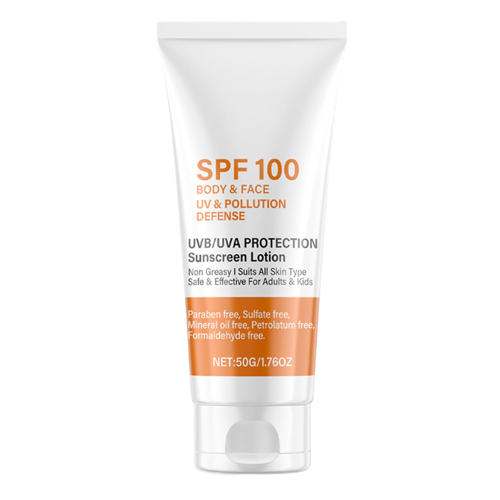 Protección De La Loción De Protección Solar, Protector Solar SPF 100, Crema De Bloques Solar, Fórmula No Grasa, Escudo UVA/UVB, 78 G, Para Cara, Brazos, Muslos, Amigables Con Los Viajes, Seguridad De