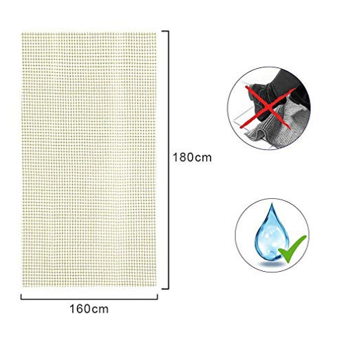 HEQUN Alfombra Antideslizante，Base Antideslizante para Alfombra, protección Resistente contra resbalones para alfombras, por Ejemplo, en parqué o baldosas, Corte Simple (160_x_180_cm) - imagen 2