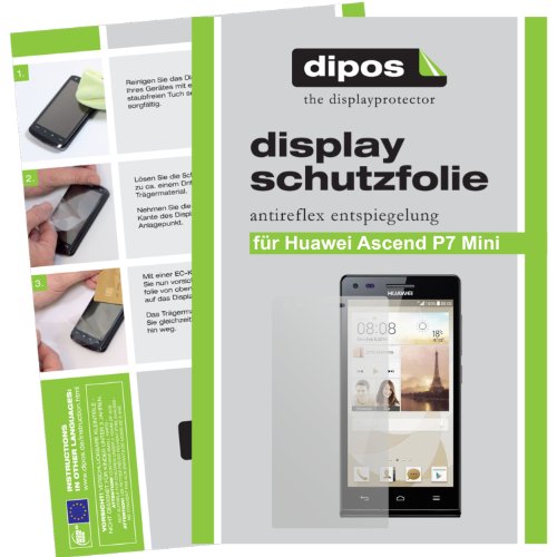 dipos Protector de Pantalla Compatible con Huawei Ascend P7 Mini (2 Unidades)   Mate pelicula Protectora de Pantalla