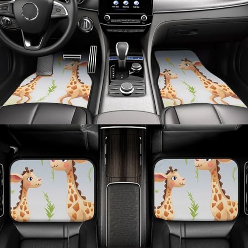 Tapis de sol voiture girafe mignonne imperméables et universels pour SUV et berline
