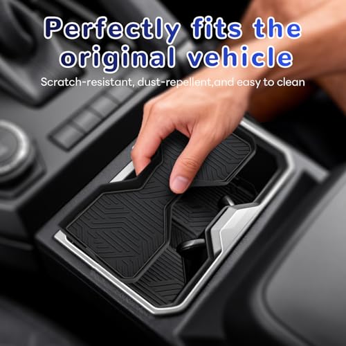 Portavasos para Toyota Tacoma 2024-2026 de silicona negro miniatura 3