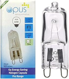 10 x Opus G9 42W = 60W 240V Mains Clear Long Life Eco Halogen Energy Saving Capsule Lamp Dimmable Light Bulb