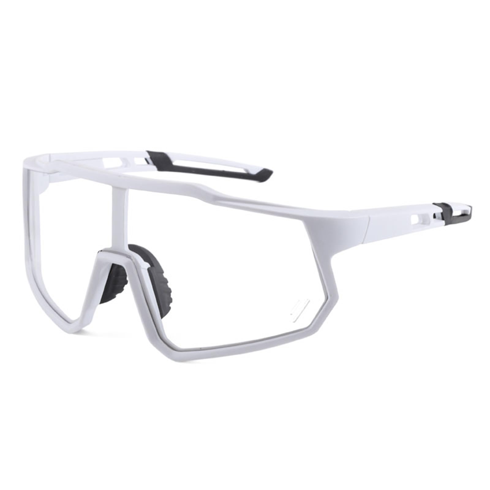 GNOLONG Cycling Glasses Photochromic Sports Sunglasses UV Protection (WhiteClear)