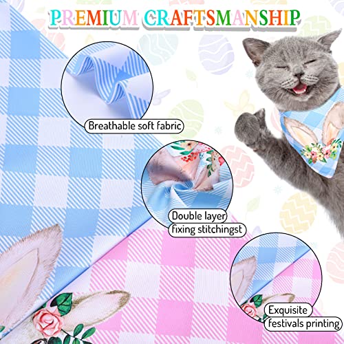 Whaline Easter Bunny and Floral Pet Bandana Set #TOP30