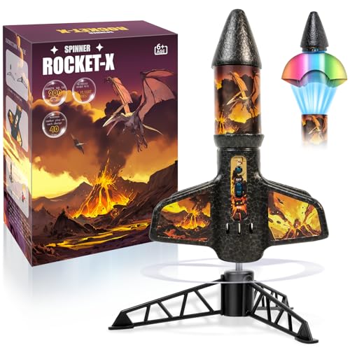 Image of Rocket Launcher for Kids - 200 Ft of Flight Altitude, Model Rocket with Launch Set, Rockets Outdoor Toys with Safely Parachute, Easter Birthday Toys for Boys & Girls Ages 5 6 7 9 10 12 8-13 Years Old