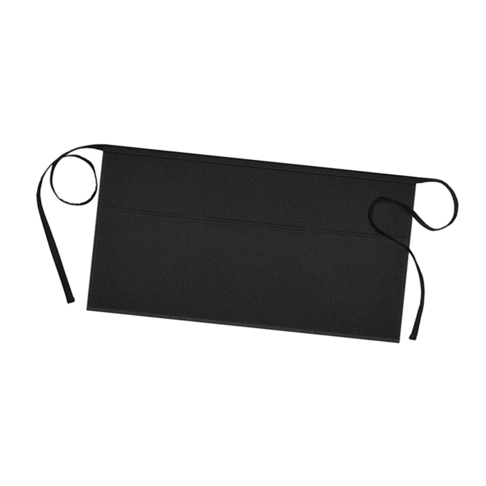 Sharplace Delantal corto profesional para salón, pintura, jardín, trabajo, cafetería, Negro