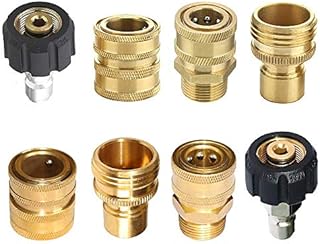 8pcs Pressure Washer Adapter Kit,Garden Hose Quick Connect Fittings,M22 Swivel to 3/8'' Quick