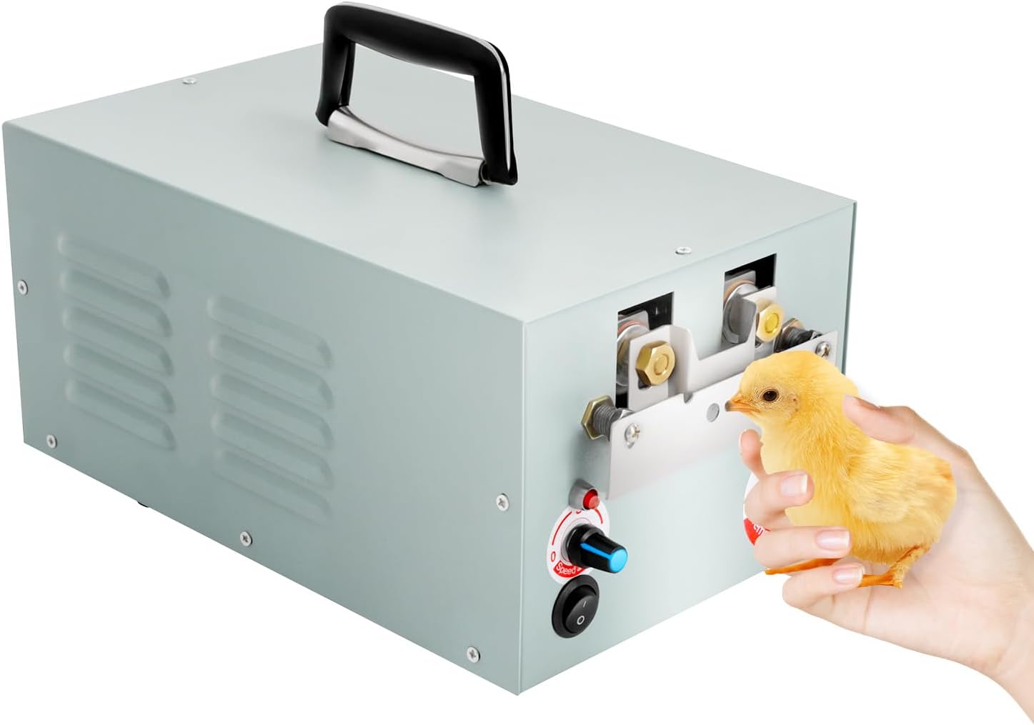 Chicken Beak Cutting Machine 110V Automatic Electric Poultry Debeaking Machine Chicken Beak Removing Machine with 2 Blades Chicken Debeaker Cutting Equipment for Farms,Livestock Breeding