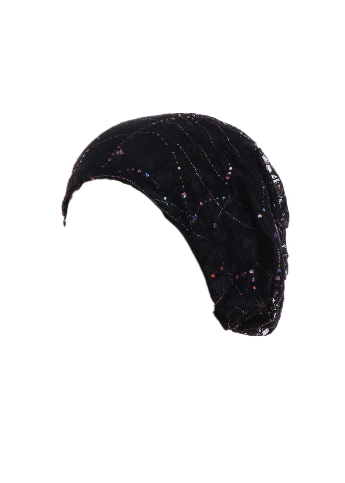 HZUXElegant Turbans Hats for Women Lace Soft Head Headwear Bonnet India Hat Hijab Scarfs Cap