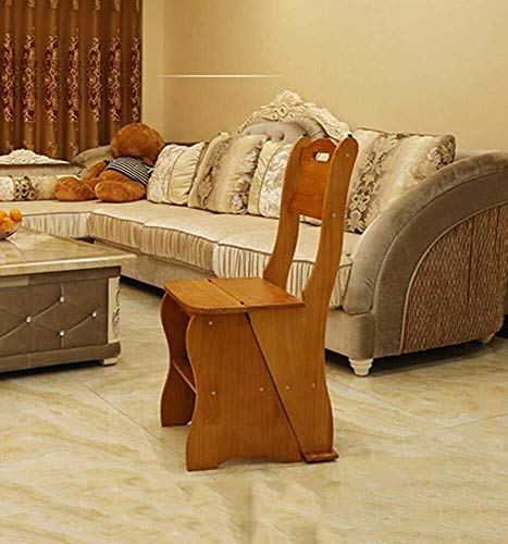 Silla de escalera multifuncional para ahorrar espacio con taburete de cuatro capas marrón 6