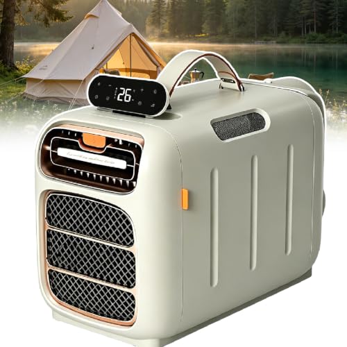 4-in-1 Portable Air Conditioner, 4800 BTU Portable AC Unit for Camping, RV and Motorhome, 420W Tent Air Conditionerwith 24H Timer, Remote Control and Carry Handle
