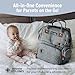 Inclusive LittleOnes Baby Diaper Bag Backpack with Changing Station, Large Capacity, USB Port, Pacifier Case, Mosquito Net & Wipes Bag Stylish Travel Bag for Boys, Girls, Moms & Dads, Shower Gift