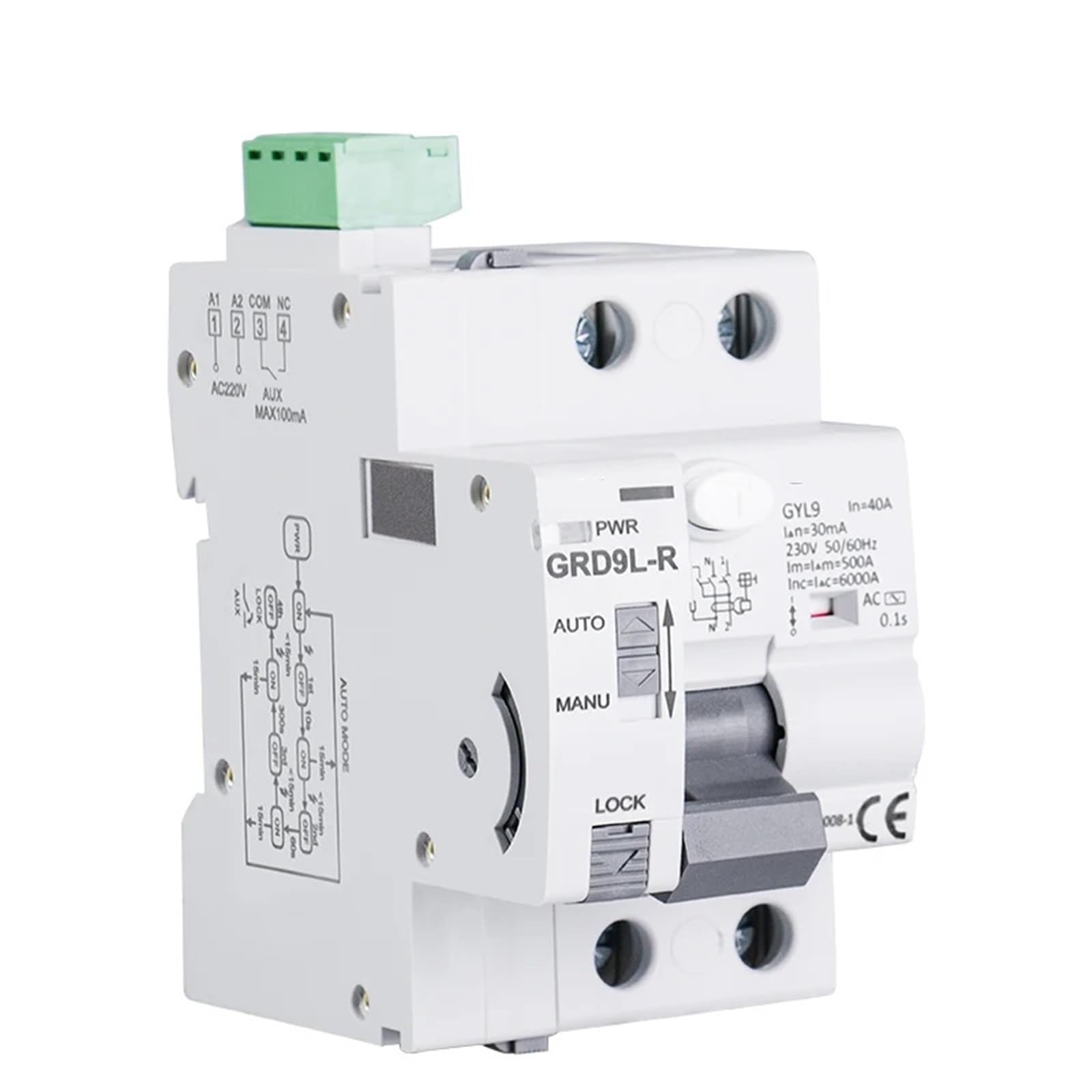 RCCB Dispositif de réenclenchement automatique 4P 63A 30mA pour protection électrique