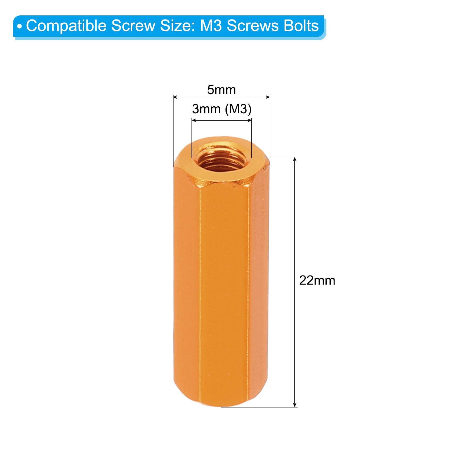 PATIKIL M3 Hex Nuts - Image 2
