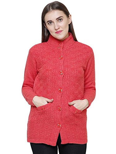 matelco Women's Wool Round Neck Cardigan (AD004GP02_Gajari_Medium)-picture-24