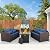 Propane Fire Pit 28 Inch Outdoor Fire Pit 50000 BTU Square Gas Fire Table with Steel Lid Blue Crystal Beads and Waterproof Cover for Outside Patio and Garden