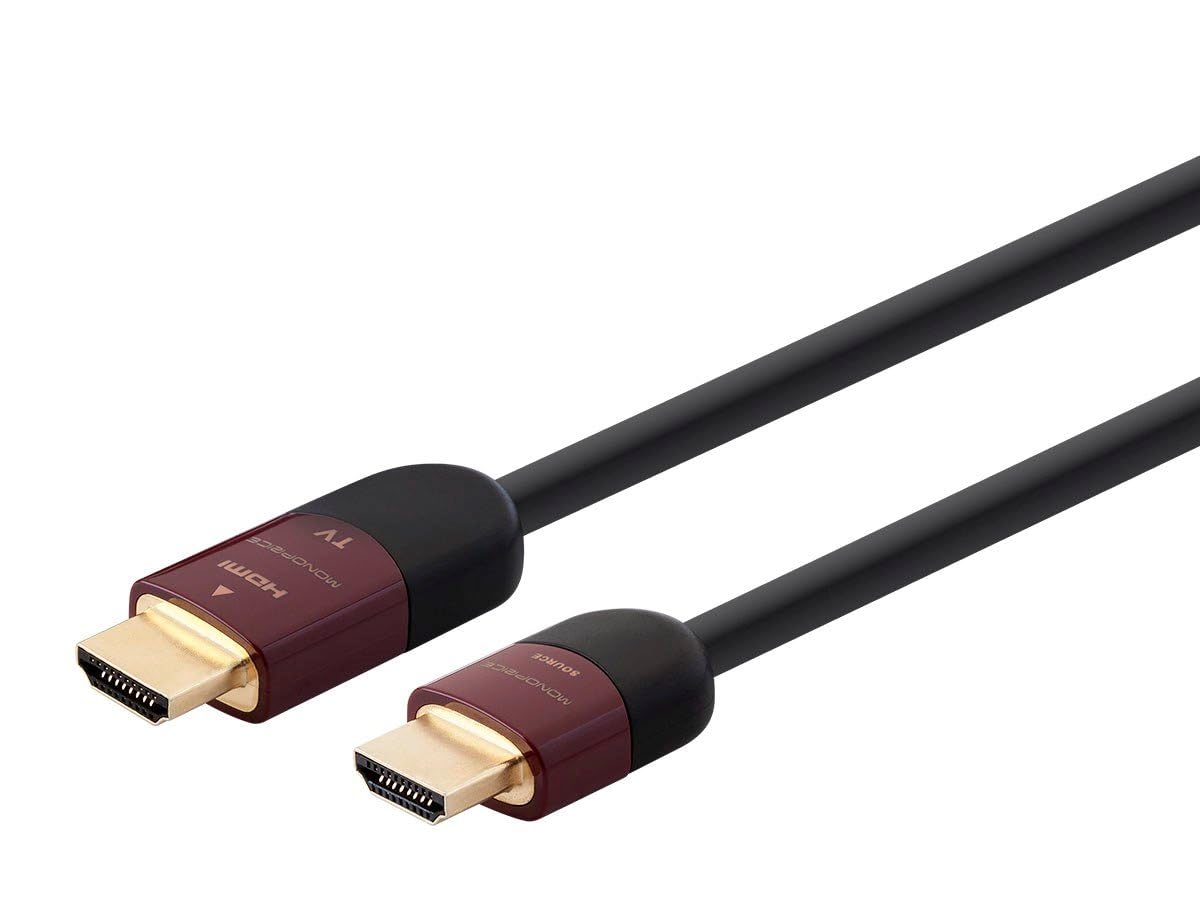 Monoprice4K High Speed HDMI Cable - 4K@60Hz, 18Gbps, HDR, CL2 In-Wall Rated, Active, 100ft, Black