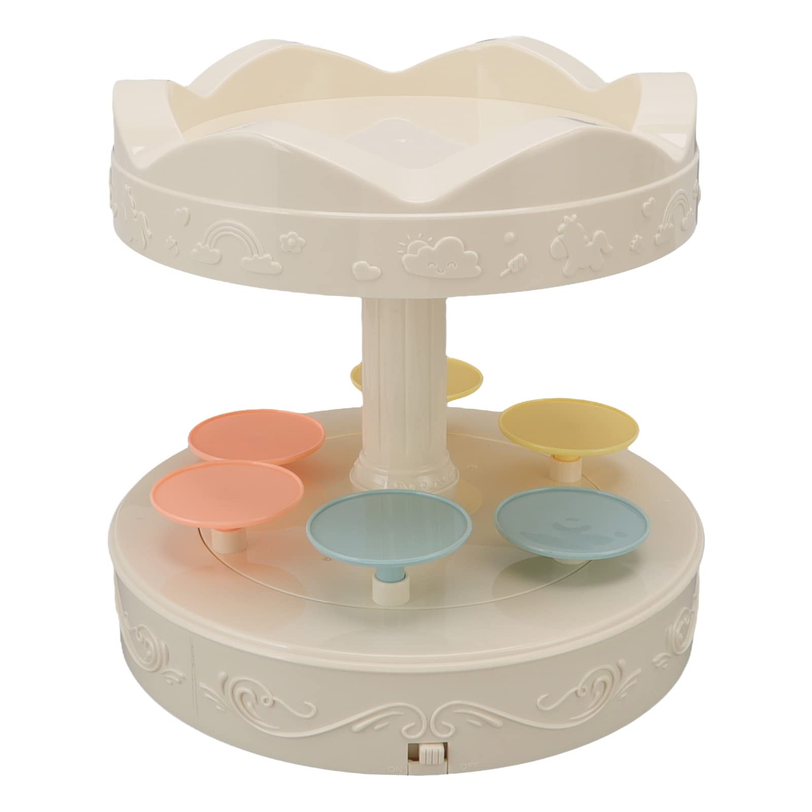 Machine à Dessert Rotative Double Étage, Support à Cupcakes à 6 Plateaux avec Musique pour Décoration d'anniversaire et Mariage Fête