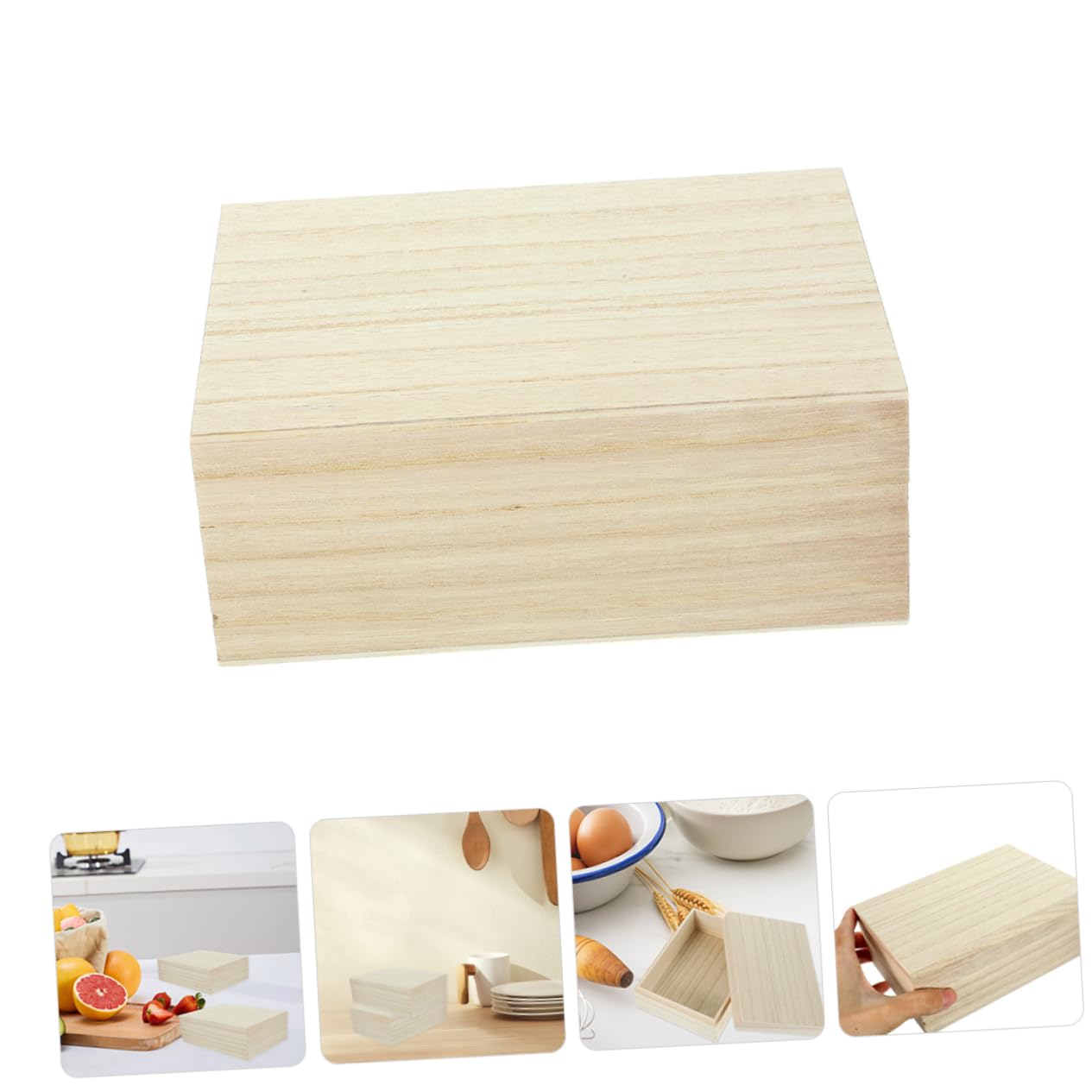 NAMOARLY Large Recipe Card Box Present Card Organizer Wooden Storage Case Decorative Kitchen Menu Holder