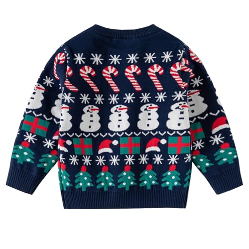 Image of Ugly Christmas Sweater for Girls Funny Xmas Knit Pullover Shirts Kids Child Holiday Jumper Tops Outfit 2-14 Years