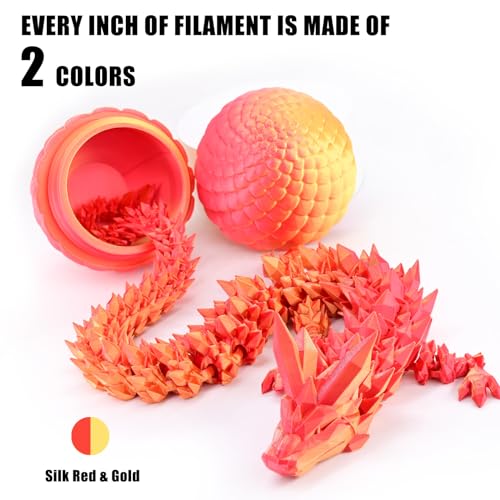 Image of OVV3D PLA Filament 1.75mm, Red Gold 3D Printer Filament Silk PLA Dual Color, Red Gold PLA Filament, Color Change Every Inch Filament 3D Printer Filament + /-0.02mm, 1kg /2.2lb