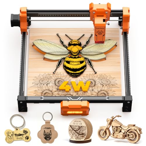 Image of ACMER Laser Engraver Machine for Beginners, S2 4000mW Lazer Engraving Machine with 300x300mm Working Area, Laser Cutter for Wood, Acrylic, Leather, DIY Crafts & Small Business