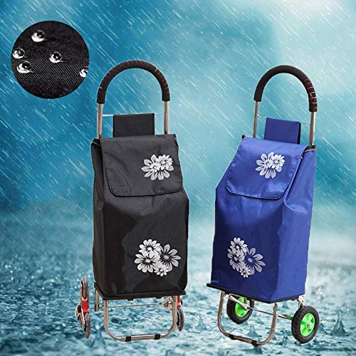 Einkaufstrolley, zusammenklappbarer Einkaufstrolley auf Rädern, abnehmbarer Tasche und faltbares Design, maximale… – Bild 8