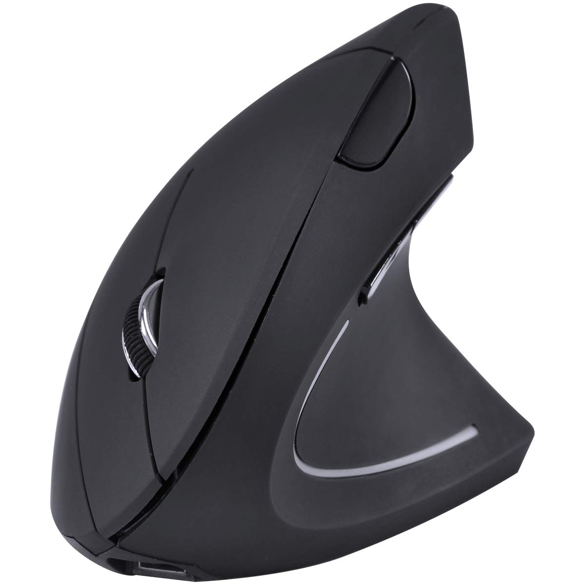 MOUSE SEM FIO RECARREGÁVEL 2.4 GHZ VERTICAL ERGONÔMICO ORTOPÉDICO POWER FIT 1600 DPI PRETO USB - PM300 - VINIK